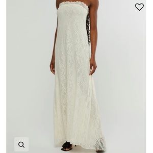 Brand New With Tags WeWoreWhat Strapless Lace Maxi Dress